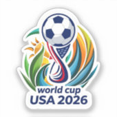 ゲームでひとつになる: 2026サッカーお祝いデザイン シール (正面)
