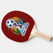 ゲームでひとつになる: 2026サッカーお祝いデザイン 卓球ラケット (横)