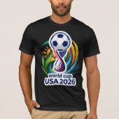 ゲームでひとつになる: 2026サッカーお祝いデザイン Tシャツ (正面)