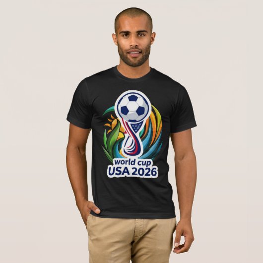 ゲームでひとつになる: 2026サッカーお祝いデザイン Tシャツ (正面フル)
