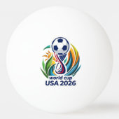 ゲームでひとつになる: 2026サッカー祝祭デザイン 卓球ボール (裏面)