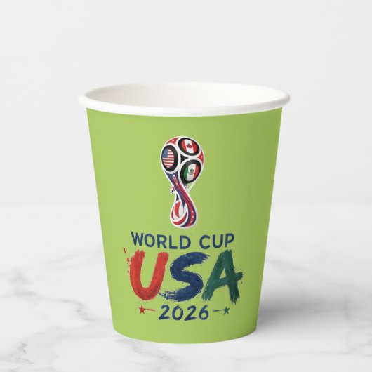 ゲームでひとつになる: 2026サッカー祝祭デザイン 紙コップ (正面)