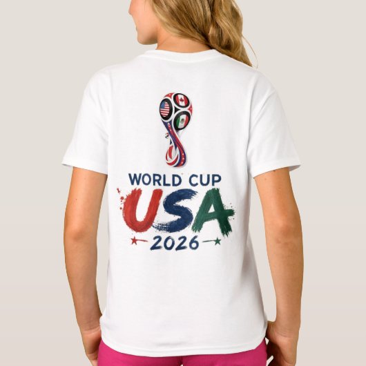 ゲームでひとつになる: 2026サッカー祝祭デザイン Tシャツ (裏面)