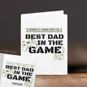 ゲームで最高のパパ ゲーマー用パーソナライズ折りたたみ式 カード