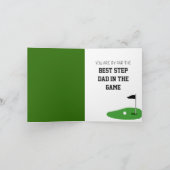 ゲームで最高のパーソナライズされたゴルフ折りたたみギフト カード (内部)