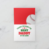 ゲームで最高の野球のオリジナルギフト カード (内部)