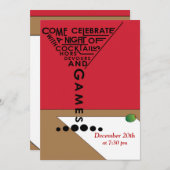 ゲームとカクテル 招待状 (正面/裏面)