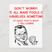 ゲームとスポーツのジョーク ポストカード (正面)