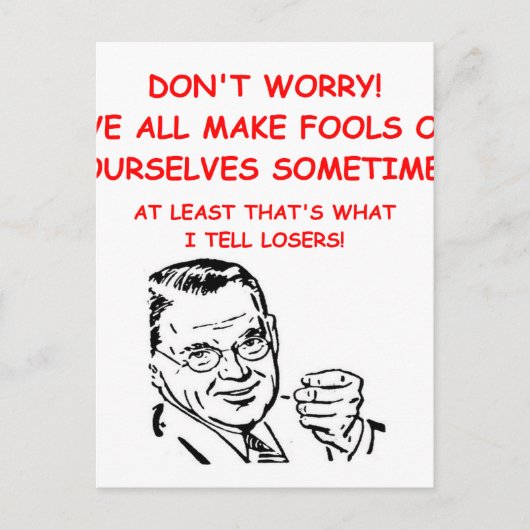 ゲームとスポーツのジョーク ポストカード (正面)