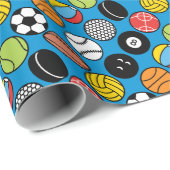 ゲームとスポーツのボール ラッピングペーパー (ロールコーナー)