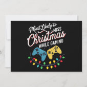 ゲームに夢中でクリスマスを逃す可能性が最も高いゲーマー シーズンカード (正面)