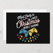 ゲームに夢中でクリスマスを逃す可能性が最も高いゲーマー シーズンカード (正面/裏面)