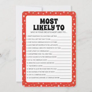 ゲームに最も可能性が高い赤いクリスマスの雪 シーズンカード