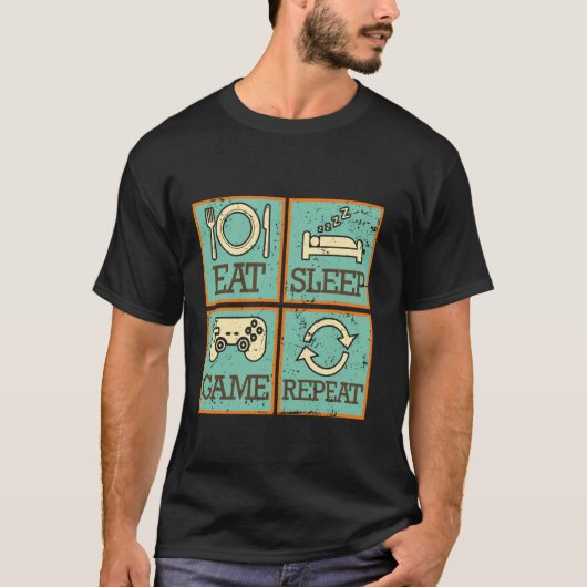 ゲームに生きる人生 ゲーム好きのためのライフスタイル Tシャツ (正面)