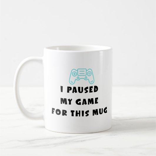 ゲームのためにコーヒーを止めたマグカップ 冗談好きなゲーマーに コーヒーマグカップ (左)