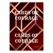 ゲームのための聖なる書物、経典の参照カード テーブルナンバー (正面)