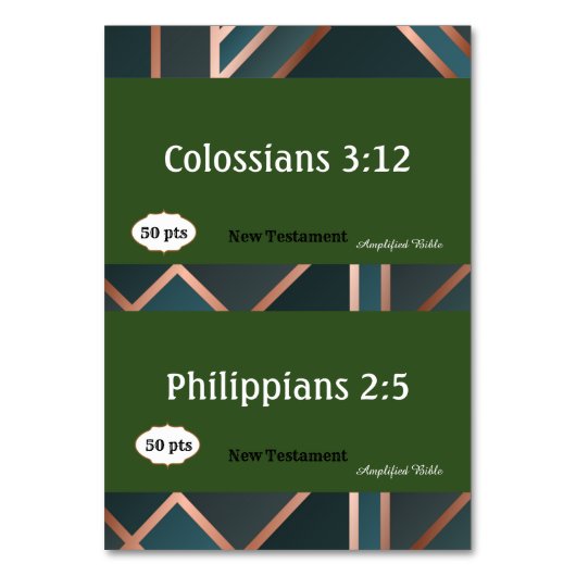 ゲームのための計器飛行証明 テーブルナンバー (裏面)