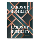 ゲームのための計器飛行証明 テーブルナンバー (正面)