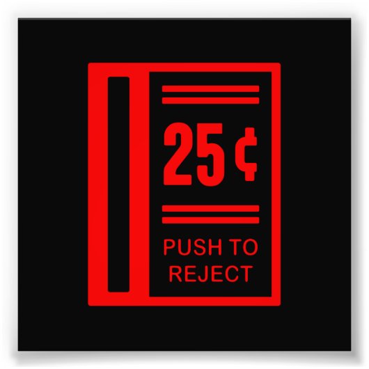 ゲームのアーケード遊にコインを挿入 フォトプリント (正面)