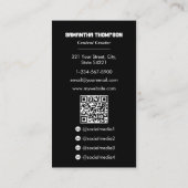 ゲームのインフルエンサーGamer Content Creatorフルフォト 名刺 (裏面)