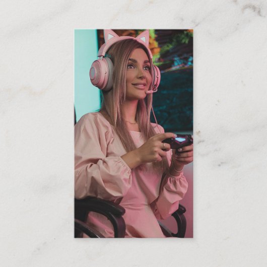ゲームのインフルエンサーGamer Content Creatorフルフォト 名刺 (正面)