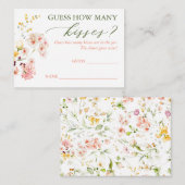 ゲームのカードの数を推測するキス – ワイルドフラワー エンクロージャーカード (正面/裏面)