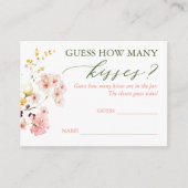 ゲームのカードの数を推測するキス – ワイルドフラワー エンクロージャーカード (正面)