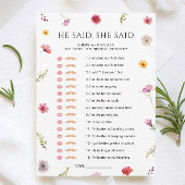 ゲームのカードを言った開花ブライダルシャワーでの愛 招待状