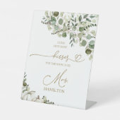 ゲームのキス数のブライダル 台座サイン (正面)