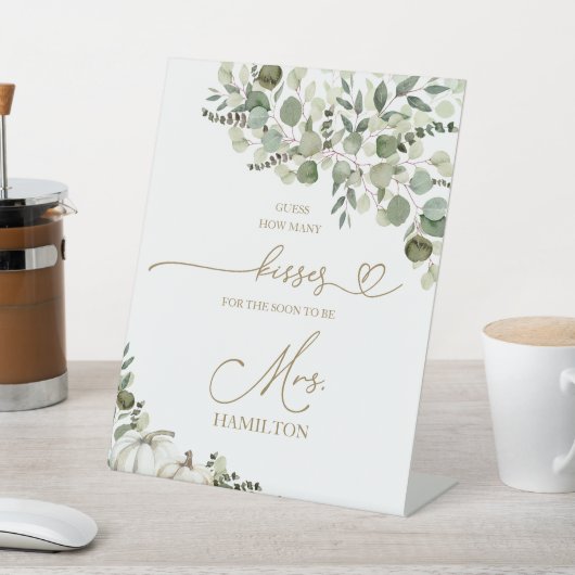 ゲームのキス数のブライダル 台座サイン (インサイチュ)