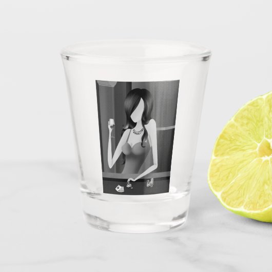 ゲームのクイーン – Las Vegas Casino ショットグラス (正面)