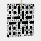 ゲームのクロスワードホワイトとブラックセラミックオーナメント セラミックオーナメント (右)