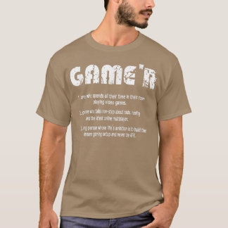 ゲームのゲーマーおもしろい定義ビデオゲームGaming T Tシャツ