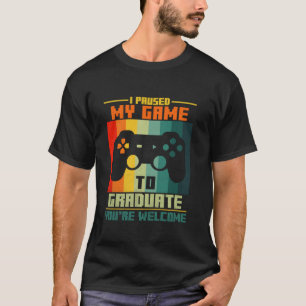 ゲームのゲーマーコントローラーのゲーム少年の子供Mを一時停止 Tシャツ