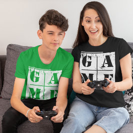ゲームのタイポグラフィーダストレスグラフィック Tシャツ