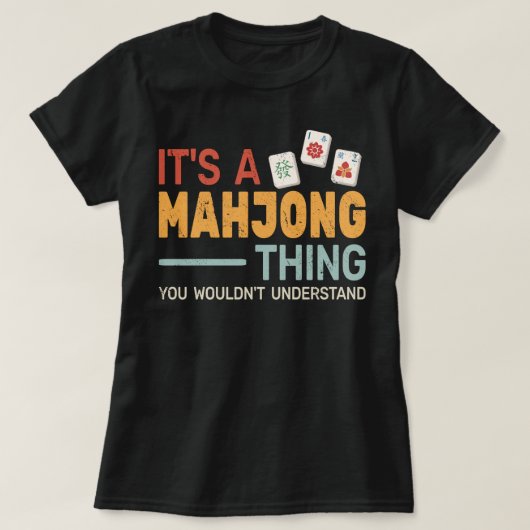 ゲームのタイルmah-jong母mahjong女性 tシャツ (デザイン正面)