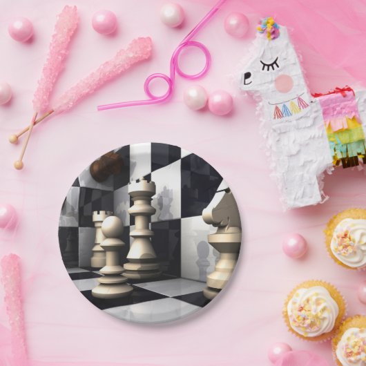 ゲームのチェスのスタイル ペーパープレート (パーティー)