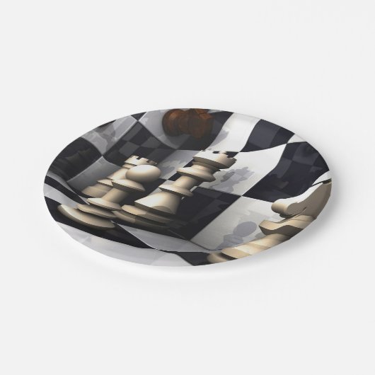ゲームのチェスのスタイル ペーパープレート (アングル)