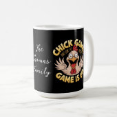 ゲームのチキンを見なおもしろいい コーヒーマグカップ (正面右)