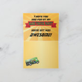 ゲームのトラックのパーティーはメッセージカード感謝していしています サンキューカード (内部)