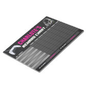 ゲームのネオンピンクの報酬チャートパーソナライズされた ノートパッド (アングル)