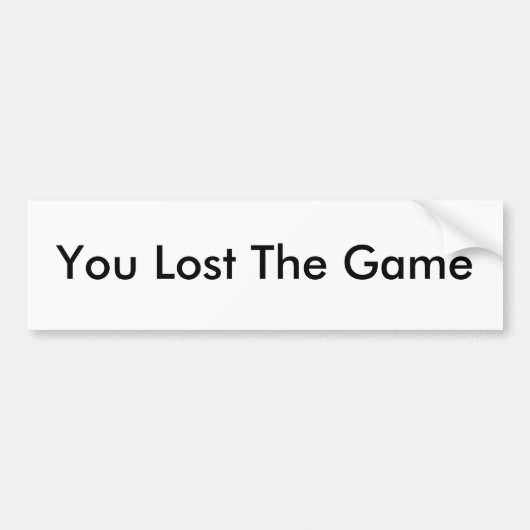 ゲームのバンパーステッカーを失った バンパーステッカー (正面)