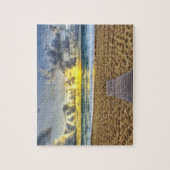 ゲームのパズル海の日没 ジグソーパズル (縦)