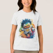 ゲームのビデオのみ：子供のデザイン トライブレンドＴシャツ (正面)