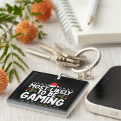 ゲームのビデオゲームのゲーマーである可能性が最も高い キーホルダー (正面右)