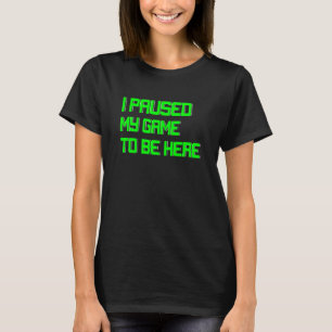ゲームのビデオゲームのコンソールゲームを一時停止おもしろい Tシャツ