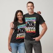 ゲームのビデオゲームプレーヤーゲームおもしろい Tシャツ (ユニセックス)