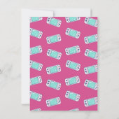 ゲームのビデクールオゲームガールバースデーパーティーの写真 招待状 (裏面)