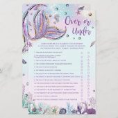 ゲームのベビーシャワー活動の上または下の人魚 (正面/裏面)