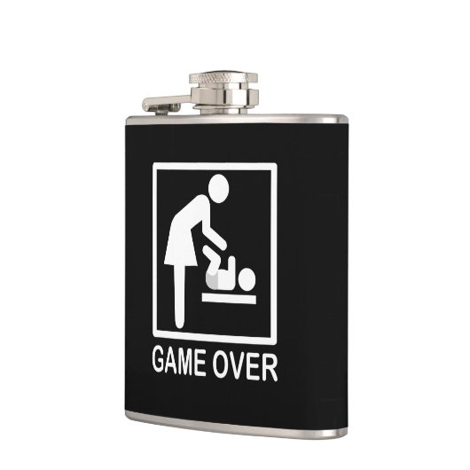 ゲームのママのサイネージおもしろいピクトグラム フラスク (左)